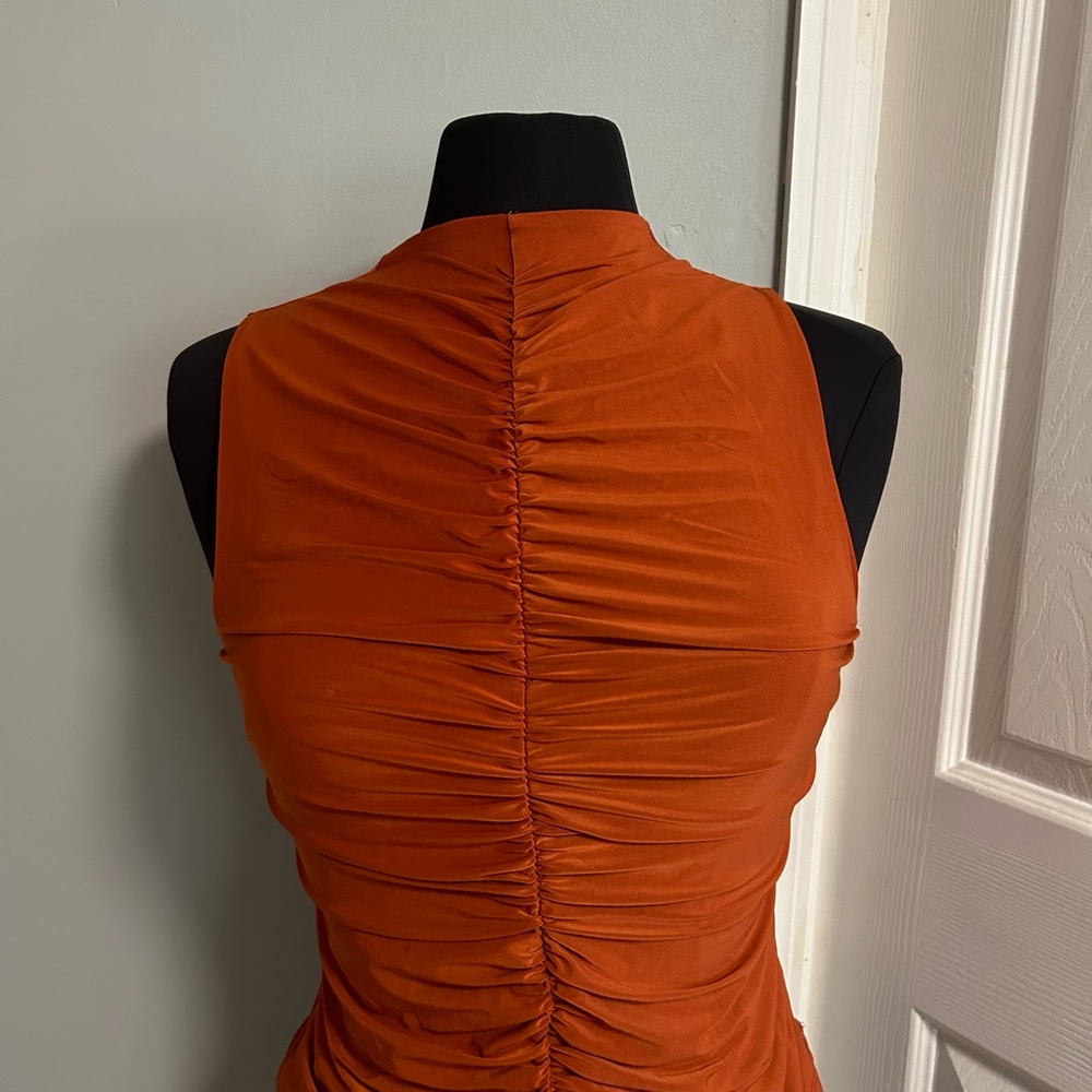 Sleeveless Orange Top